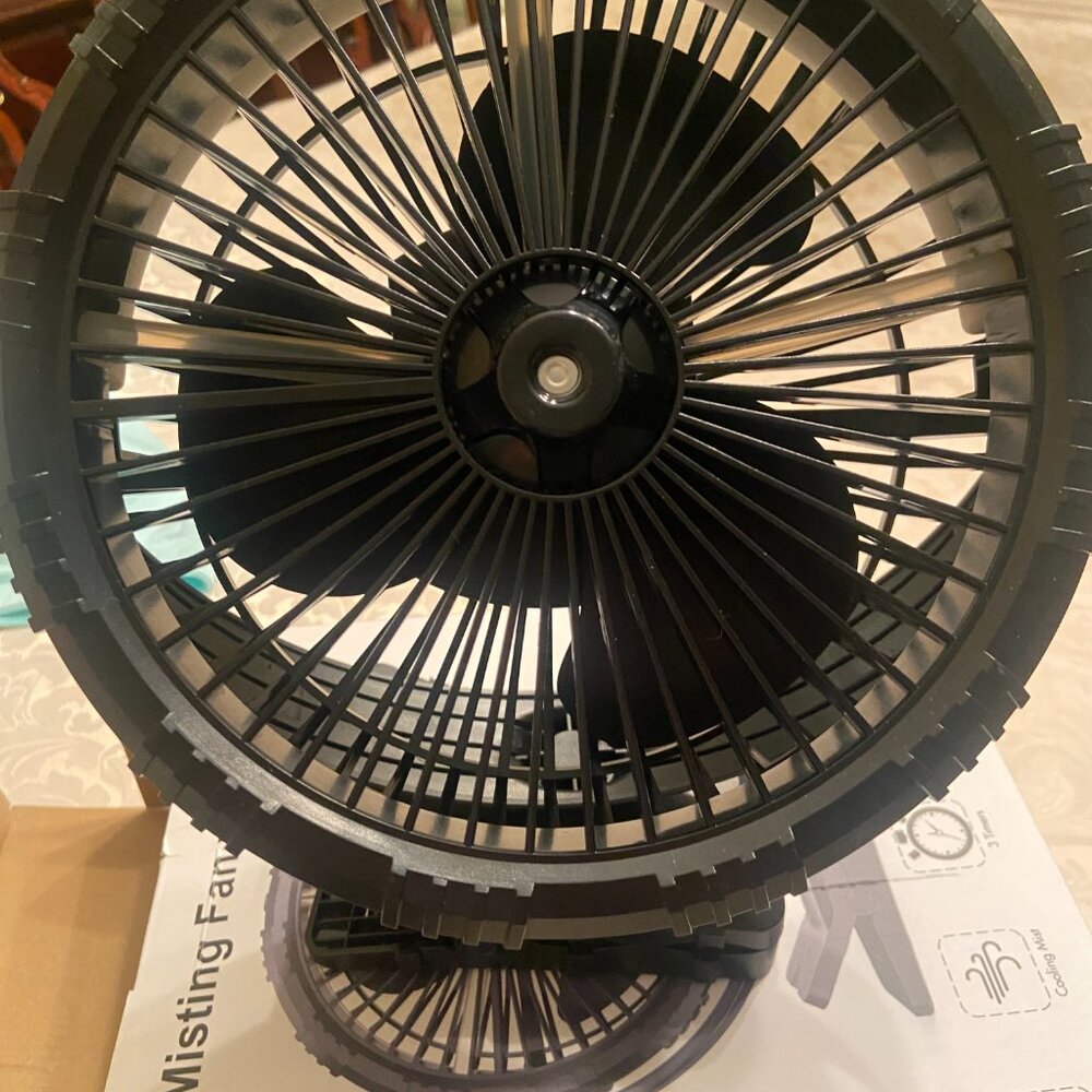 Misting Fan Rechargeable 10000mAh Battery, 8-inch Mister Fan with Clip– … - Picture 4 of 10